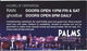 Palms Casino - Las Vegas, NV - Exclusive Nightlife Pass - Complimentary Admission Card (business Card Size) - Casino Cards