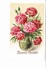 BONNE ANNEE, Roses En Vase Bocal, Paillettes, Ed. Fox Luxe 1948 - Nouvel An