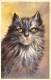 CPA   DESSIN CHAT CHATS  ARTIST DRAWN CARD CAT CATS - Chats