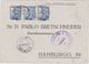 SPAIN 1940 (2.4.) COMMERC.AIRMAIL COVER BILBAO (censored) TO HAMBURG GERMANY (censored) - Otros & Sin Clasificación