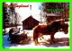 CHEVAUX - HORSES -  NEW ENGLAND MAPLE SUGAR TIME IN WINTER  -  MAINE SCENE INC - - Chevaux
