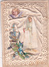 Image Pieuse De Communion Sur Carton 10,5 X 15,5 Fabrication Artisanale Tissu Ruban Collage Découpage Découpi (2 Scans) - Religion & Esotérisme