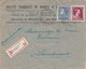 BELGIQUE - LETTRE SOCIETE FRANCAISE BANQUE ET DEPOTS BRUXELLES - RECOMMANDEE BRUXELLE POUR LAMBUSART - C. CIRE AU DOS /2 - Altri & Non Classificati