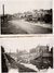 2 Photos Originales Guerre 1939-45 Bombardements Ponts & Péniche Détruits Pont Provisoire Pour Attelage & Ravitaillement - Guerre, Militaire