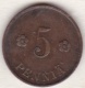 Finlande . 5 Pennia 1921 . - Finlande