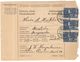 FINLANDIA - Finland - 1930 - Osoitekortti, Kotimaisen Paketin - Adresskort Paket Packet Freight Bill Card - Viaggiata Da - Paketmarken