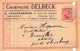 Entier Postal Charleroi Champagne Delbeck Pour Strasbourg - Postcards 1909-1934