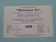 Brusselse Prentkaartenclub " MANNEKEN PIS " (A. Laoureux & R. De Vuyst) Anno 1999 ( Zie Foto's ) ! - Bourses & Salons De Collections