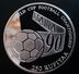 MALDIVES 250 RUFIYAA 1990 SILVER PROOF "World Football Championship" Free Shipping Via Registered Air Mail - Malediven