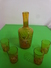 TRES BELLE ET ANCIENNE CARAFE A LIQUEUR EMAILLEE + 4 VERRES- - Verre & Cristal