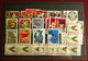 Delcampe - USA - 230 Stamps Christmas & Greetings Used On 8 Classification Cards - Verzamelingen