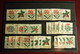 Delcampe - USA - 230 Stamps Christmas & Greetings Used On 8 Classification Cards - Verzamelingen