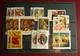 Delcampe - USA - 230 Stamps Christmas & Greetings Used On 8 Classification Cards - Verzamelingen