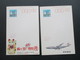 Delcampe - Asien / Japan 50 Ganzsachen / Bildkarten! Rote Sonderstempel / Ungebraucht! Fundgrube! Viele Motive! - Postcards