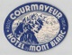 07182 "HOTEL DU MONT BLANC - COURMAYEUR - AOSTE -ITALIE" ETICHETTA BAGAGLIO ORIG. - Hotel Labels