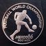 NORTH KOREA 500 WON 1989 SILVER PROOF  "World Championship Soccer - Mexico '96"  Free Shipping Via Registered Air Mail - Korea (Nord-)