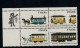 Sc#2059-2062 20-cent Street Car 1983 Issue ZIPCode Block Of 4 Stamps, Transportation Theme - Blocks & Sheetlets