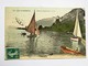 C.P.A. Colorée 74 Lac D'ANNECY : Baie De Menthon, Petits Voiliers, Timbre 1909 - Annecy