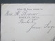 Delcampe - USA 1908 Ganzsachenumschlag Mit Zusatzfrankur Franklin / Washington Normal Okla - Münnerstadt. Route V. 4 Stempel - Cartas & Documentos