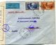 GRAND LIBAN LETTRE PAR AVION CENSUREE DEPART BEYROUTH 15 II 45 POUR LA FRANCE - Lettres & Documents