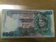 Malaysia 1995 1996 $50 Ringgit Don Paper Banknote Good VG TDLR Prefik AZ With A Miss Alighnment - Malaysia