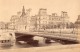 Paris L'Hotel De Ville Pont D'Arcole La Seine Ancienne Photo X 1890 - Old (before 1900)