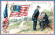 Vintage 1911 - Raphael Tuck & Sons - Decoration Day No 158 - American USA Flag - Embossed - Stamp + Postmark -  2 Scans - Tuck, Raphael