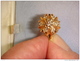 Bague De Fiancailles Or Jaune 18k, 6 Diamants Sertis, Année 1964 - Bagues