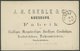 BAYERN 22Ya BRIEF, 1873, 1 Kr. Hellgrün, Wz. Weite Rauten, Auf Vertreterkarte Von AUGSBURG Nach Bregenz, Pracht, Gepr. B - Other & Unclassified