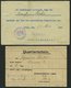 DT. FP IM BALTIKUM 1914/18 1916-18, 4 Interessante Feldpostbelege: U.a. Quartierschein, Fahrausweis Und Entlausungsbesch - Latvia