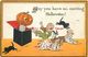 244585-Halloween, Tuck No 190-2, Jack O Lantern Head Jack In The Box Scares Children & Black Cats - Halloween