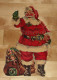 Die Cut, Decoupis - Ancienne Decoration Noel Tres Grande 39 X 21 Cm " Père Noel " Vintage U.S.A. Cir 1960 - Other & Unclassified