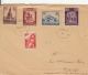 68089- MONUMENTS, STAMPS ON COVER FRAGMENT, 1945, POLAND - Covers & Documents