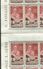 1953 Italia Italy Repubblica SANTA CHIARA  100 Serie In Doppio Foglio MNH** Con Interspazi Double Sheet - Feuilles Complètes