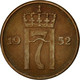 Monnaie, Norvège, Haakon VII, 5 Öre, 1952, TTB, Bronze, KM:400 - Norvège