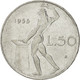 Monnaie, Italie, 50 Lire, 1955, Rome, TTB+, Stainless Steel, KM:95.1 - 50 Liras