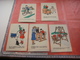 5 Cpa Voitures TORCK Anno 1932 Nrs 1,  4 , 6 , 9 Et 10 Litho, Tricycle, Balançoire, Pupitre, Tableau ECOLE  Enfants - Jeux Et Jouets