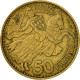 Monnaie, Monaco, Rainier III, 50 Francs, Cinquante, 1950, TTB, Aluminum-Bronze - 1949-1956 Oude Frank