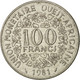 Monnaie, West African States, 100 Francs, 1981, TTB, Nickel, KM:4 - Elfenbeinküste