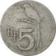 Monnaie, Indonésie, 5 Rupiah, 1970, TB+, Aluminium, KM:22 - Indonesia