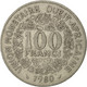 Monnaie, West African States, 100 Francs, 1980, TTB, Nickel, KM:4 - Costa De Marfil