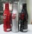 AC - COCA COLA SNOWING ILLUSTRATED 2017 - 2018 NEW YEAR ALUMINUM EMPTY BOTTLES & CROWN CAPS FROM TURKEY - Flaschen