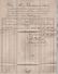 TP 2 Epaulette S/LAC C.Bruxelles 31/8/1850 Obl.à +Barres 24 V.Anvers C.d'arrivée Facture De Behr Fabricants De Céruse - Balkstempels: Ontvangerijen