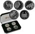 SIERRA LEONE 2008 SET 4 COINS NOCTURNAL ANIMALS 113.12GR 4X10dollars Silver PEARL BLACK FINISH + 8 Diamonds Coa AND BOX - Sierra Leone