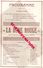 45-LA FERTE SAINT AUBIN- PROGRAMME SOIREES RECREATIVES   1945-LA ROBE ROUGE-LES BOULINGRIN-IMPRIMERIE DUCREUX - Programs