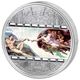 Cook Islands 2008 20$ Masterpieces Of Art Creation Of Adam Michelangelo RARE Silver 93.3gr,mintage 1000,15 Swarowski - Cook Islands