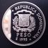 DOMINICAN REPUBLIC 1 PESO 1995 SILVER PROOF "UN - Peace 1945-1995 "free Shipping Via Registered Air Mail - Dominicaanse Republiek