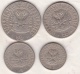 Haiti . 4 Pièces. 5 , 10 , 20 Et 50 Centimes  1975 - Haïti