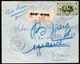 French Reunion To France Resent Registered Airmail Cover 1948 - Lettres & Documents