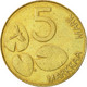 Monnaie, Finlande, 5 Markkaa, 1993, TB+, Aluminum-Bronze, KM:57 - Finland